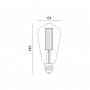 Żarówka LED FST64 7W E27 barwa CIEPŁOBIAŁA 360 Line