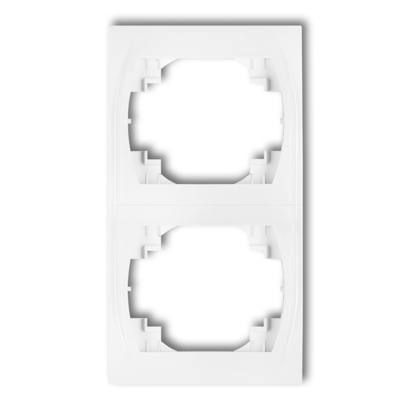 Ramka podwójna LOGO biała LRV-2 pionowa