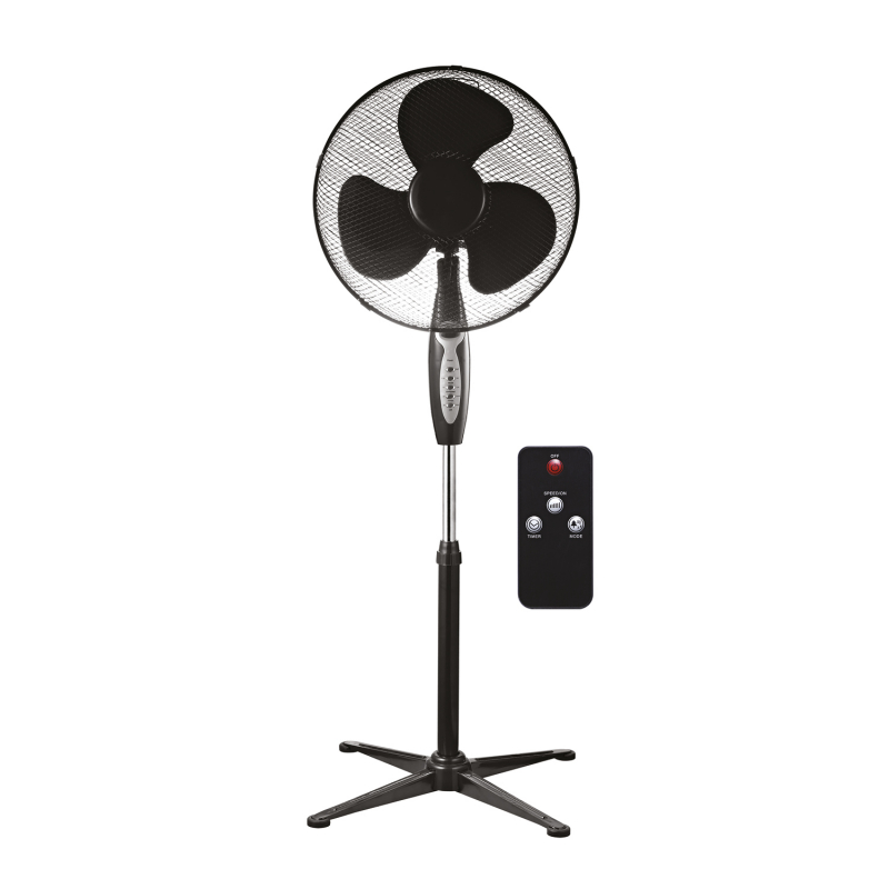 Wentylator podłogowy VIENTO-R 45W CZARNY z pilotem