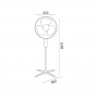 Wentylator podłogowy VIENTO-R 45W CZARNY z pilotem