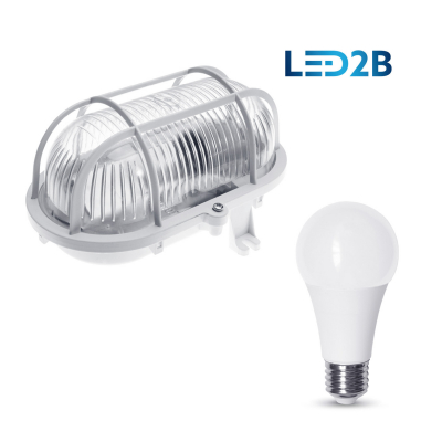 Zestaw SOMA PC 100 SIATKA PLASTIK z LED GS 11W E27 4000K LED2B