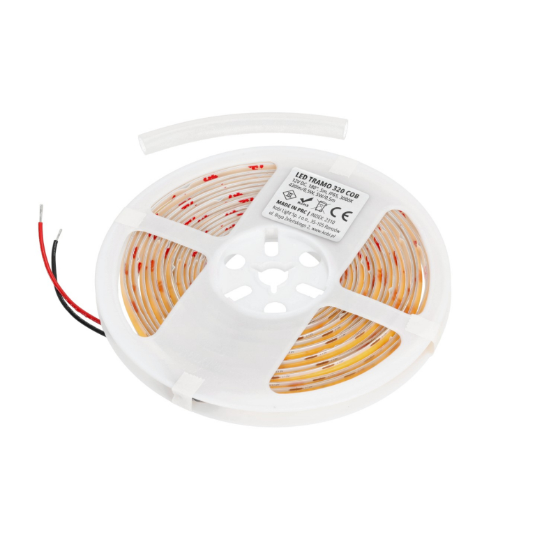 Taśma LED TRAMO 320 diod COB IP65 PREMIUM barwa CIEPŁOBIAŁA 5m